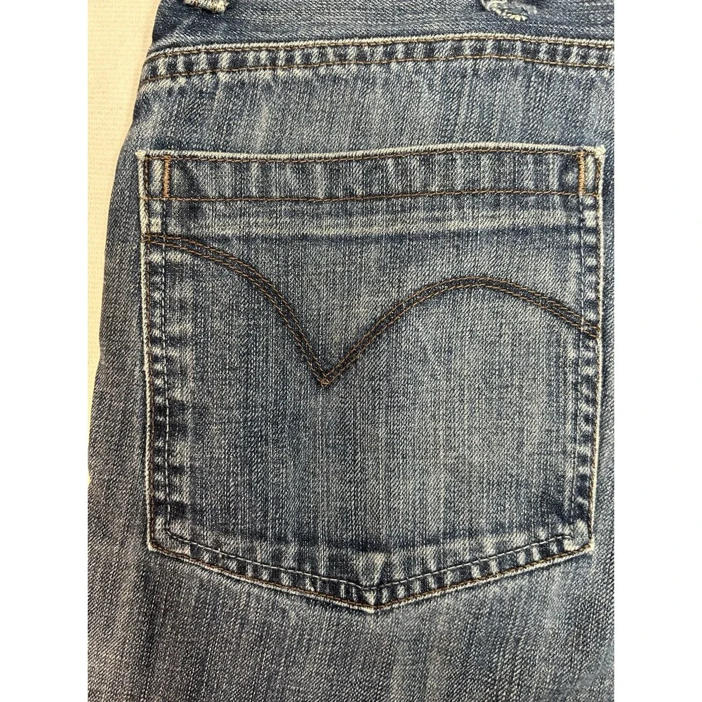 Y2K Levi's SilverTab True Boot Men's Blue Faded Distressed Denim Jeans 38x30